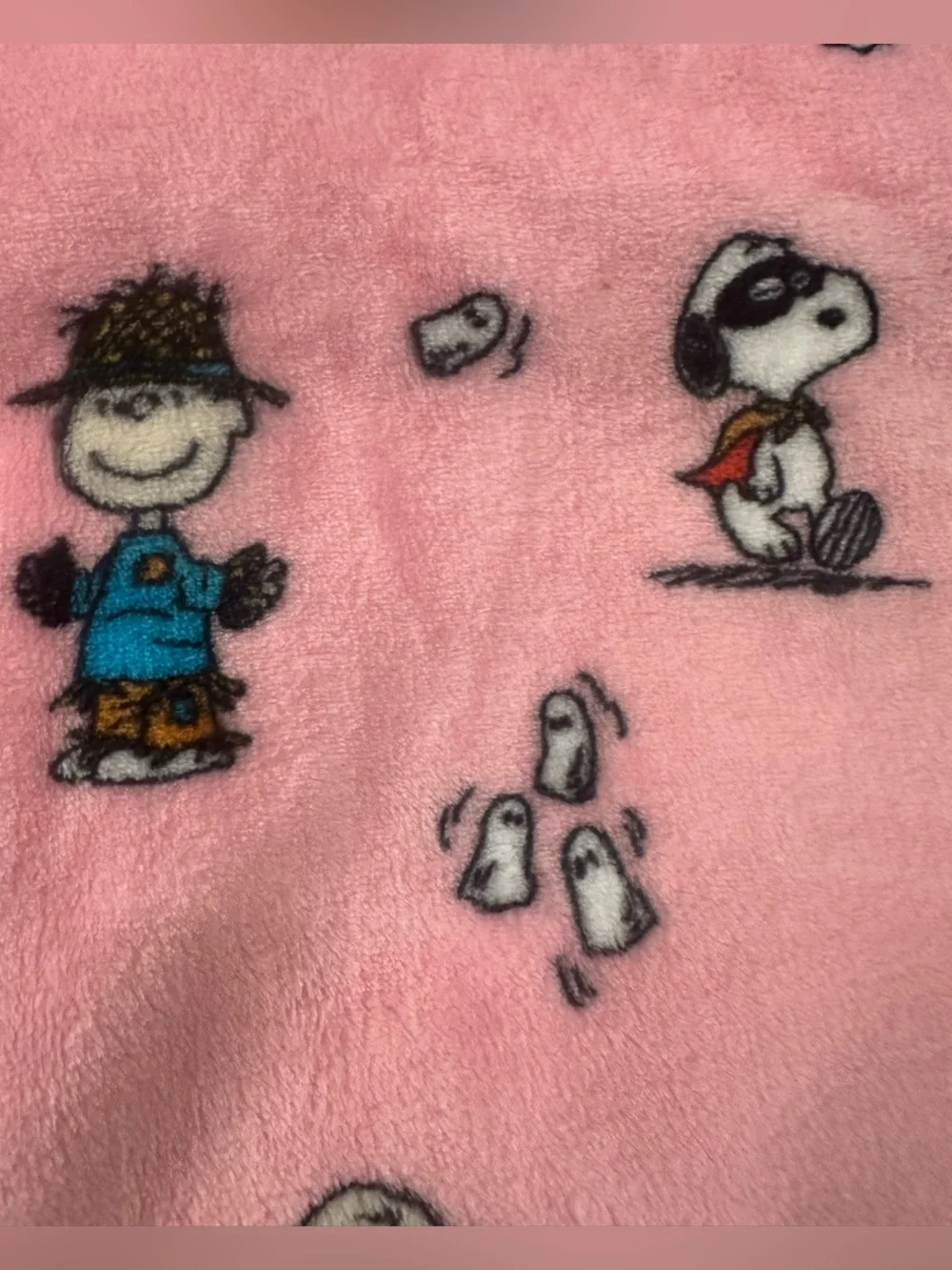 Peanuts Snoopy Halloween Throw Blanket Pink Berkshire 50x70 Woodstock Charlie